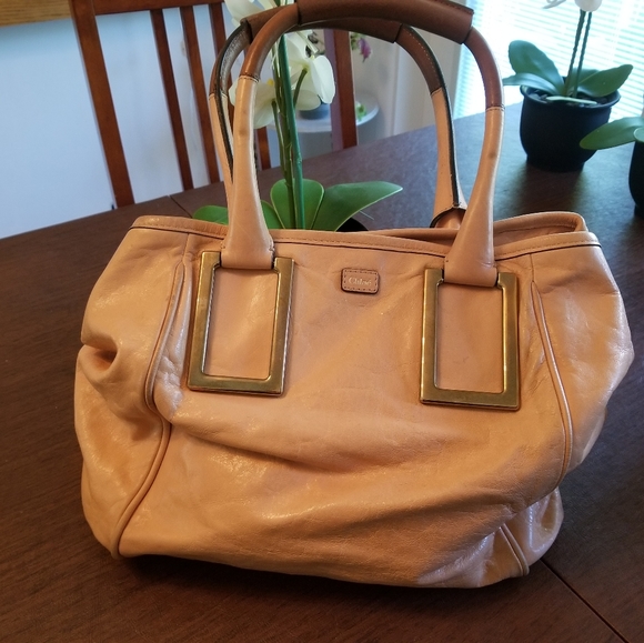 Authentic Chloe Ethel leather satchel in a beautiful butterscotch color. - Picture 3 of 12